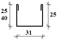 U-profil színes kerítséléchez